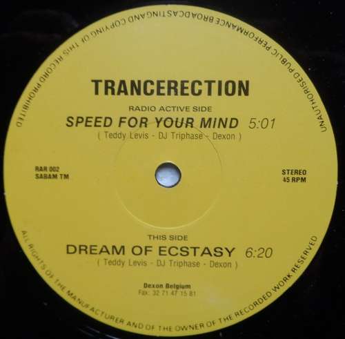 Cover Trancerection - Speed For Your Mind (12) Schallplatten Ankauf