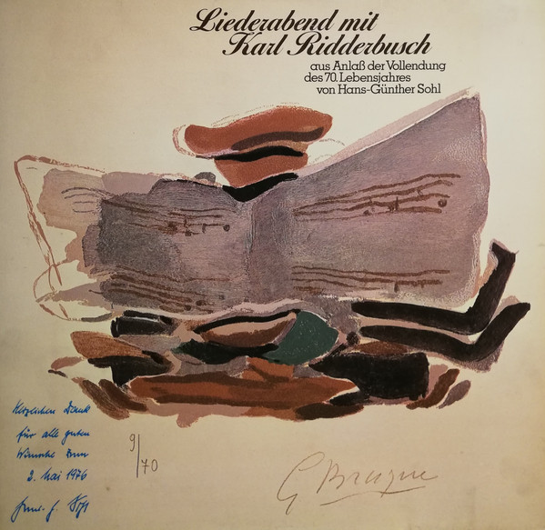 Cover Karl Ridderbusch - Liederabend Mit Karl Ridderbusch (LP, S/Edition) Schallplatten Ankauf