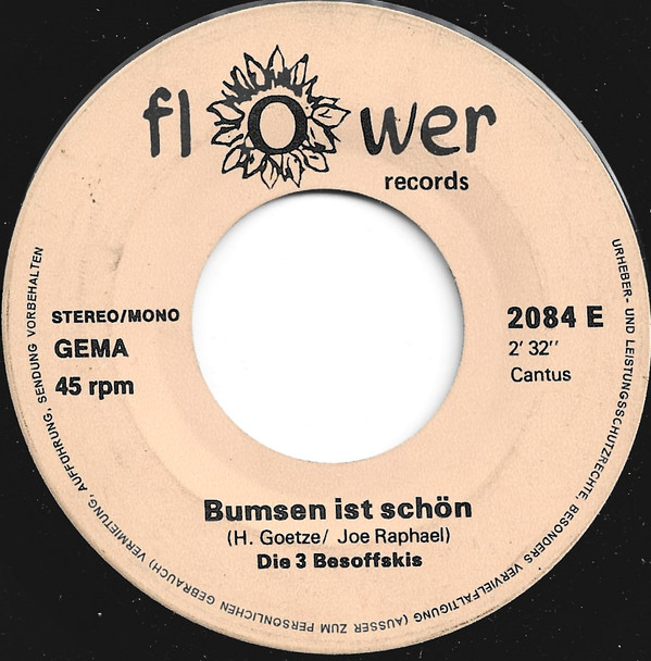 Cover Die 3 Besoffskis - Bumsen Ist Schön (7, Single, Mono) Schallplatten Ankauf