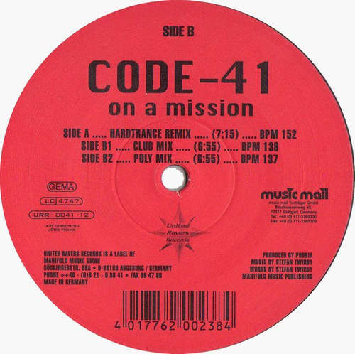 Cover Code-41 - On A Mission (12) Schallplatten Ankauf