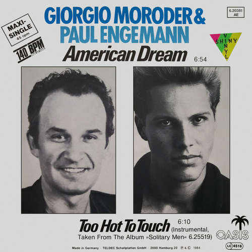 Cover Giorgio Moroder & Paul Engemann - American Dream (12, Maxi, Ora) Schallplatten Ankauf