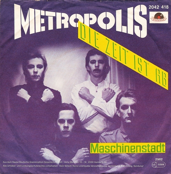 Cover Metropolis (11) - Die Zeit Ist Ab / Maschinenstadt (7, Single) Schallplatten Ankauf