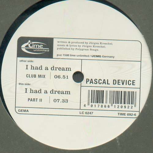Cover Pascal Device - I Had A Dream (12, Maxi) Schallplatten Ankauf