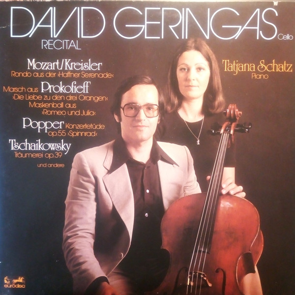 Cover David Geringas, Tatjana Schatz*, Mozart*, Kreisler*, Prokofieff*, Popper*, Tschaikowsky* - Recital (LP, Quad) Schallplatten Ankauf