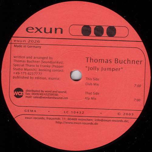 Cover Thomas Buchner - Jolly Jumper (12) Schallplatten Ankauf