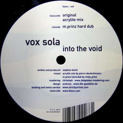 Cover Vox Sola - Into The Void (12) Schallplatten Ankauf