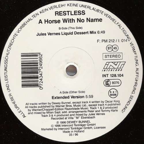 Cover Restless (3) - A Horse With No Name (12) Schallplatten Ankauf
