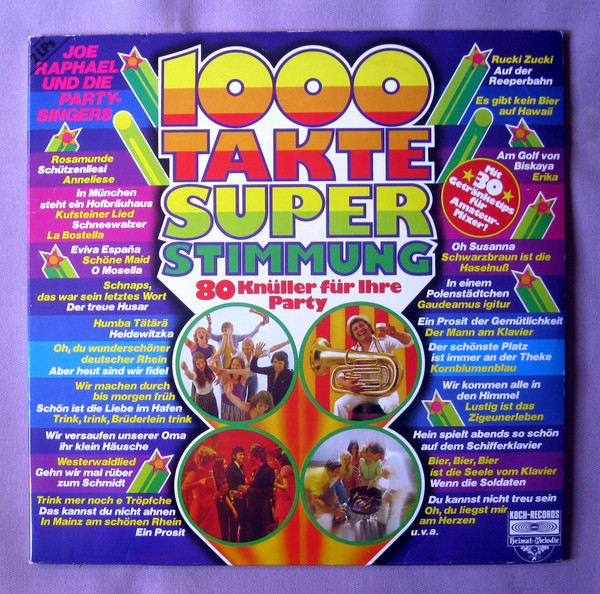 Cover Joe Raphael Und Die Party-Singers - 1000 Takte Superstimmung (2xLP, Comp, Gat) Schallplatten Ankauf