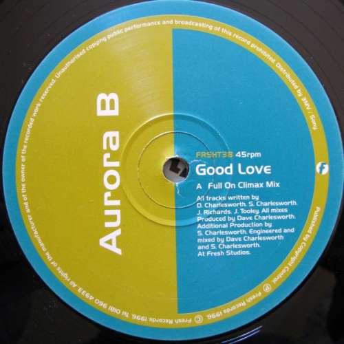 Cover Aurora B - Good Love (12) Schallplatten Ankauf
