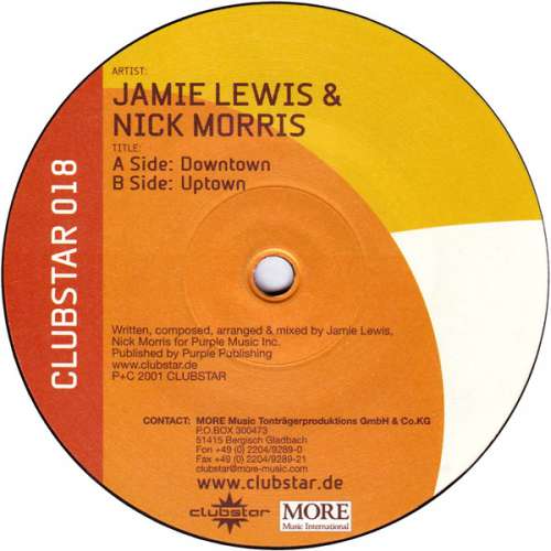 Cover Jamie Lewis & Nick Morris - Downtown / Uptown (12) Schallplatten Ankauf