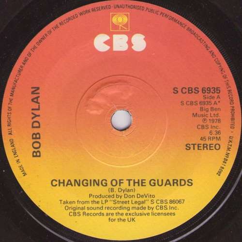 Cover Bob Dylan - Changing Of The Guards (7) Schallplatten Ankauf