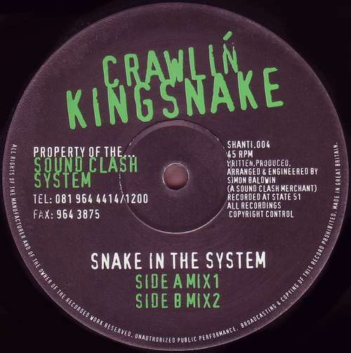 Cover Crawlin' Kingsnake - Snake In The System (12) Schallplatten Ankauf