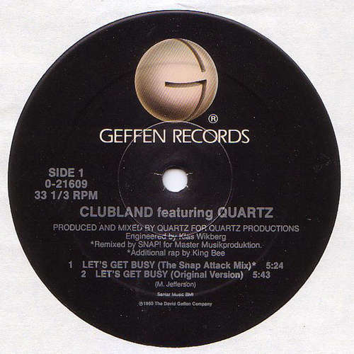 Cover Clubland Featuring Quartz (2) - Let's Get Busy (12) Schallplatten Ankauf