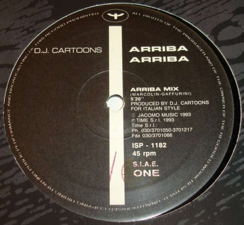 Cover D.J. Cartoons* - Arriba Arriba (12) Schallplatten Ankauf