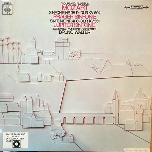 Cover Wolfgang Amadeus Mozart - Columbia Symphonie Orchester*, Bruno Walter - Sinfonie Nr. 38 D-Dur KV 504, Sinfonie Nr. 41 C-Dur KV 551 (LP) Schallplatten Ankauf