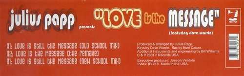 Cover Julius Papp & Dave Warrin - Love Is The Message (12) Schallplatten Ankauf