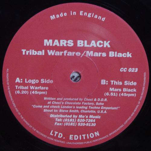 Cover Mars Black - Tribal Warfare / Mars Black (12, Ltd) Schallplatten Ankauf