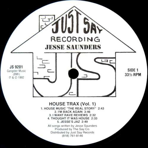 Cover Jesse Saunders - House Trax Vol. 1 (LP) Schallplatten Ankauf