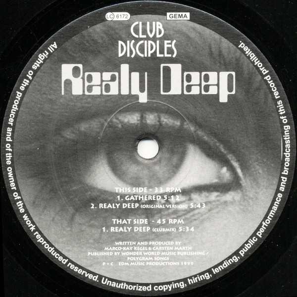 Cover Club Disciples - Realy Deep (12) Schallplatten Ankauf