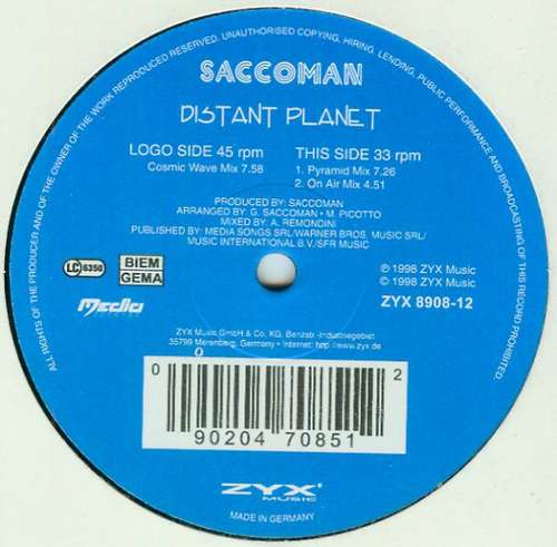 Cover Saccoman - Distant Planet (12) Schallplatten Ankauf