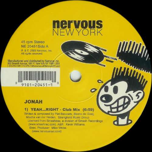 Cover Jonah - Yeah... Right (12) Schallplatten Ankauf