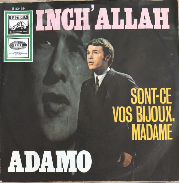 Cover Adamo - Inch' Allah (7, Single) Schallplatten Ankauf