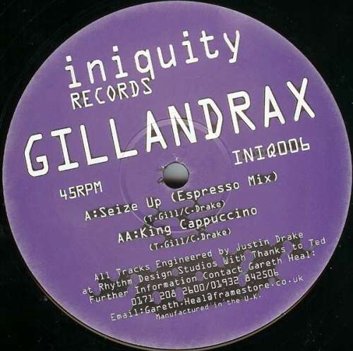 Cover Gillandrax - Seize Up / King Cappuccino (12) Schallplatten Ankauf