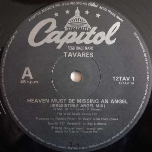 Cover Tavares - Heaven Must Be Missing An Angel (Irresistible Angel Mix) (12) Schallplatten Ankauf