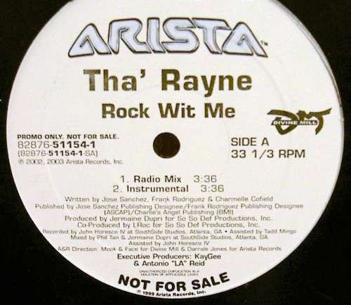 Cover Tha' Rayne - Rock Wit Me (12, Promo) Schallplatten Ankauf
