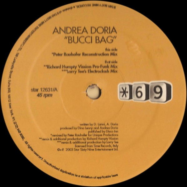 Cover Andrea Doria - Bucci Bag (12, 1/2) Schallplatten Ankauf