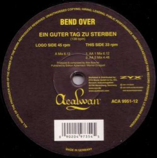 Cover Bend Over - Ein Guter Tag Zu Sterben (12) Schallplatten Ankauf