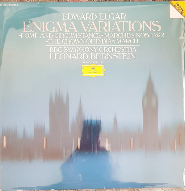 Cover Edward Elgar* - Leonard Bernstein, BBC Symphony Orchestra - Enigma Variations, Pomp And Circumstance Marches Nos. 1&2, The Crown Of India: March (LP) Schallplatten Ankauf