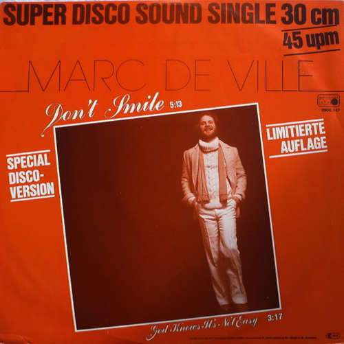 Cover Marc De Ville - Don't Smile (12, Ltd) Schallplatten Ankauf