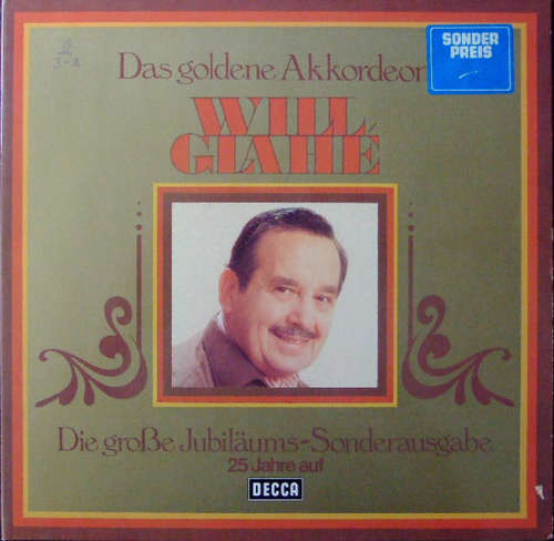 Cover Will Glahé - Das Goldene Akkordeon (LP, Comp, Gat) Schallplatten Ankauf
