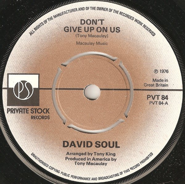 Cover David Soul - Don't Give Up On Us (7, Single, Kno) Schallplatten Ankauf