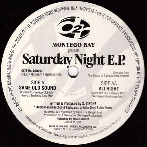 Cover Montego Bay - Saturday Night E.P (12, EP) Schallplatten Ankauf