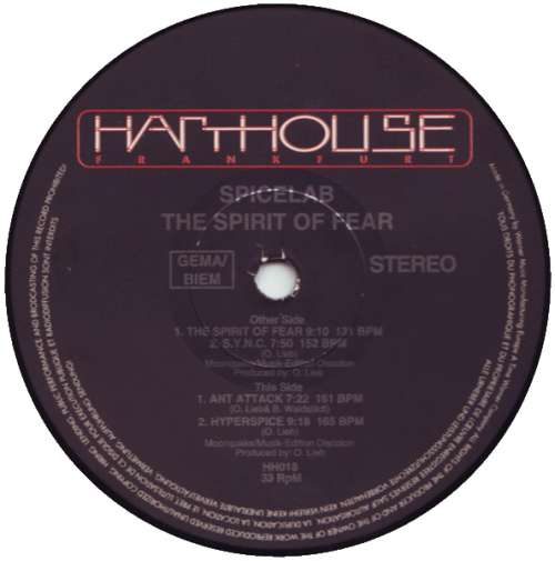Cover Spicelab - The Spirit Of Fear (12) Schallplatten Ankauf