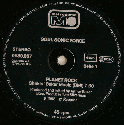 Cover Soul Sonic Force* - Planet Rock (12) Schallplatten Ankauf
