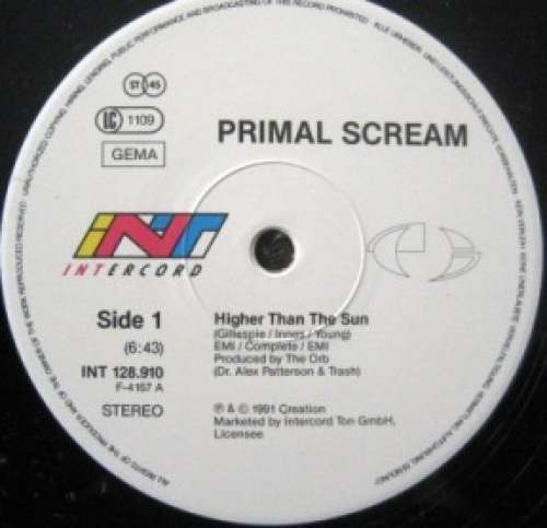 Cover Primal Scream - Higher Than The Sun (12) Schallplatten Ankauf