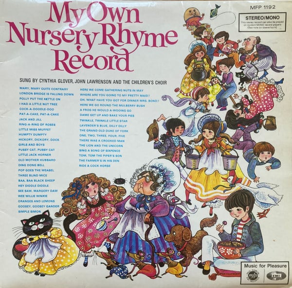 Cover Cynthia Glover, John Lawrenson And The Children's Choir (2) - My Own Nursery Rhyme Record (LP) Schallplatten Ankauf