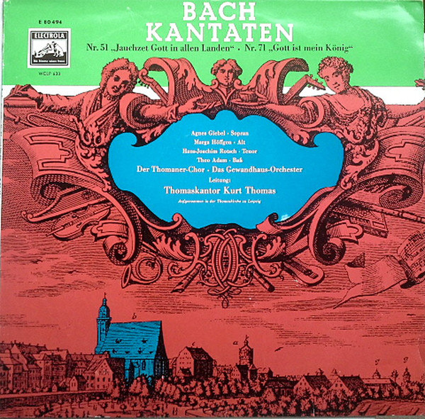 Cover Bach*, Gewandhausorchester Leipzig, Kurt Thomas - Kantaten Nr. 71 Und Nr. 51 (LP, Mono) Schallplatten Ankauf