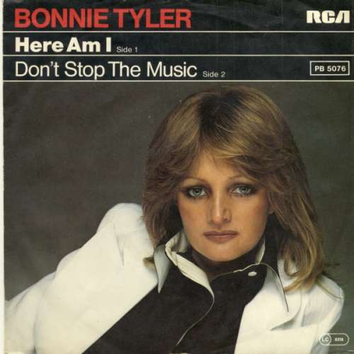 Cover Bonnie Tyler - Here Am I / Don't Stop The Music (7, Single) Schallplatten Ankauf