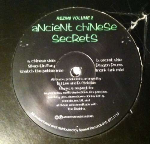 Cover Ancient Chinese Secrets - Rezin8 Volume 2, Ancient Chinese Secrets (12) Schallplatten Ankauf