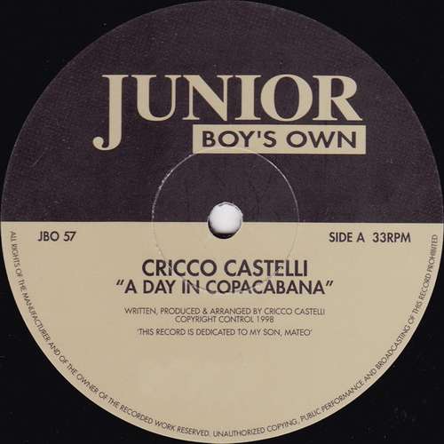 Cover Cricco Castelli - A Day In Copacabana (12) Schallplatten Ankauf