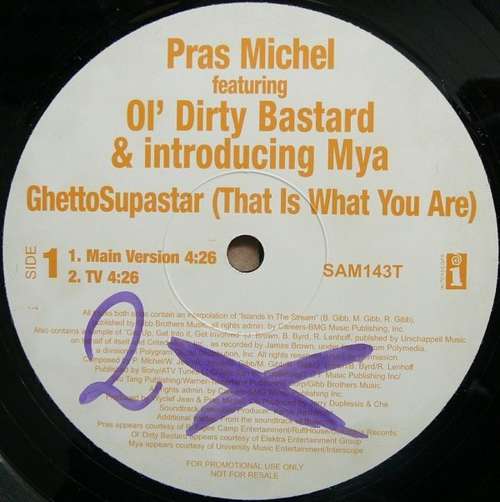Cover Pras Michel Featuring Ol' Dirty Bastard & Introducing Mya - GhettoSupastar (That Is What You Are) (12, Promo) Schallplatten Ankauf