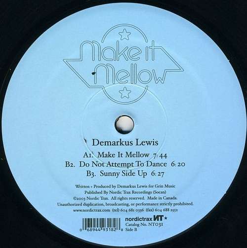 Cover Demarkus Lewis - Make It Mellow EP (12, EP) Schallplatten Ankauf