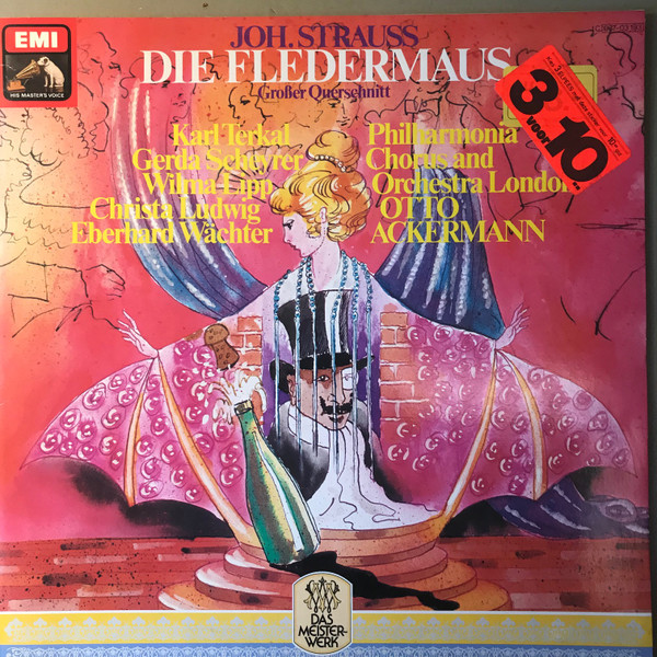Cover Philharmonia Orchestra, Philharmonia Chorus, Otto Ackermann - Die Fledermaus Grosser Querschnitt (LP) Schallplatten Ankauf