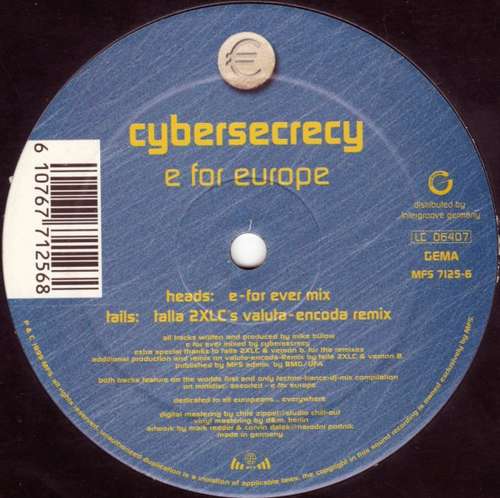 Cover E For Europe Schallplatten Ankauf
