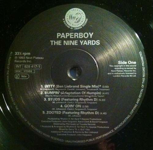 Cover Paperboy - The Nine Yards (LP, Album) Schallplatten Ankauf