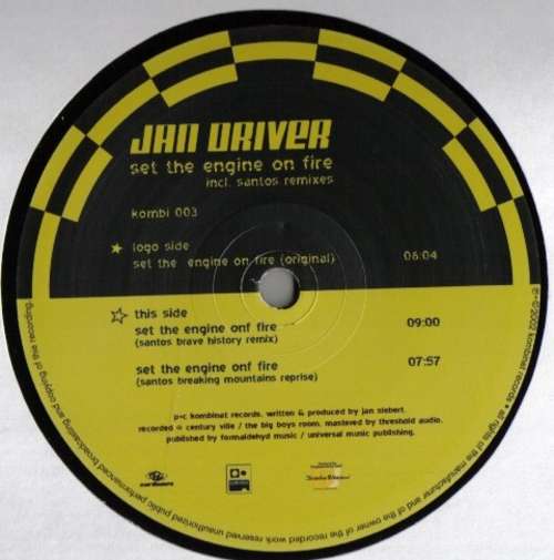 Cover Jan Driver - Set The Engine On Fire (12) Schallplatten Ankauf